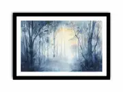 Misty Forest Art Framed print