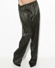 Women's PJ Pants Charmeuse Plus Size 1X 2X 3X Black