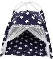 PENIKOKO Comfortable Decorative Kitten House All Season Pet Sleeping Bed for Dogs Cats Removable Tent Nest Resting Cushion for Home Use