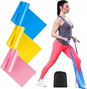 Fitness Bands Set of 3, 2 m Fitness Bands with 3 Resistance Levels, Resistance Bands, Training Band, Exercise Band for Muscle Building, Pilates, Yoga