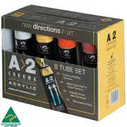 Chromacryl A2 Acrylic Paint Tubes Set 8 x 120ml