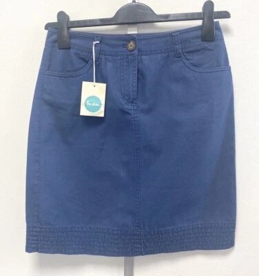 NEW! Boden UK8R Eur36R US4R blue cotton shorter skirt