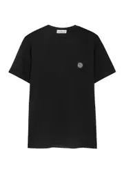 Stone Island Kids Logo Cotton T-shirt (14 Years) - Black 14 years
