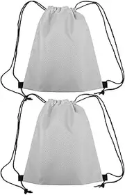 JUMPLAWN 2Pcs Drawstring Backpack Convenient Sports Storage Pouch for Gym Beach and Fitness Activities Durable with Shoulder Straps Lightweight