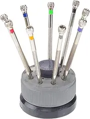TEHAUX Precision Slotted Screw Driver Screwdrivers Watchmaker Repair Kit with 9 Different Size Holes (0.5-2.5mm)