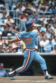 Jeff Burroughs Texas Rangers bats v the New York Yankees at a Maj- 1976 Photo 3