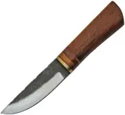 Hunter Wood HS-4425 Fixed Blade Knife w/ Leather Sheath