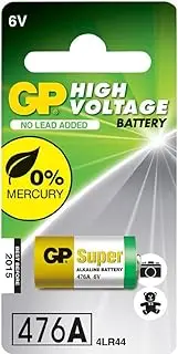 GP Battery - 476A (4LR44 / PX28A / V28PX / K28A / V34PX) 6 Volt Alkaline Battery - Pack of 1