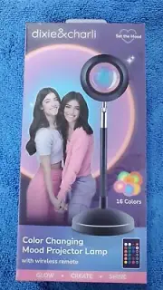 dixie and charli color changing mood projector lamp