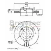 Bremtec Euro-Line GeoZinc Coated Brake Rotor - BDR16070EL