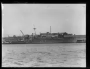 Starboard side of aircraft carrier H.M.A.S. Albatross, NSW, 1930 Old Photo