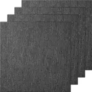 Carpet Tiles Reusable, 20"x 20" Carpet Squares With Padding Attached, Soft Padded Carpet Tiles, Easy Install DIY for Bedroom Living Room Indoor Outdoor (20 Tiles, Dark