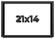 21x14 Shadow Box Frame Black | 1 inches Deep Real Wood Contemporary Shadowbox Di