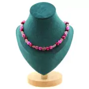 Minerals and Stones Précieuses. Necklace Beads Strawberry Quartz Set