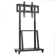 Fin Mobile Tv Cart Floor Stand Mount Height Adjustable Large Trolley For 32- 80'' Tv