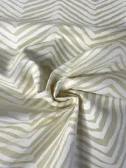 2.125 yd Quadrille Alan Campbell Zig Zag II Beige Linen/Cotton Upholstery Fabric