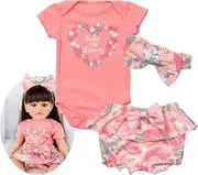 Reborn Baby Doll Clothes Adorable Orange Suits for 20-22 Inch Reborn Newborn Dolls Baby Girls