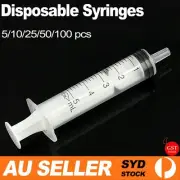 5-100pcs 5ml Disposable Syringes Slip Tip Hydroponics Nutrient Plastic Measuring