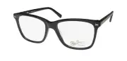 NEW OLEG CASSINI OCO 421 EYEGLASS FRAME OVERSIZED 001 BLACK PLASTIC FULL-RIM