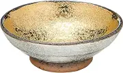 Yamasita Craft 11302030 Nanban Gold and Silver Saihei Glass, 3.1 x 3.1 x 1.1 inches (8 x 8 x 2.8 cm)