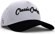 [Classic Cowboy] The Formal Adjustable Snapback Hat White/Black