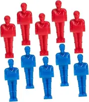 10pcs Replacement Foosball Men for Soccer Tables Sturdy Plastic Players Realistic Player Figurines Family-Friendly Games