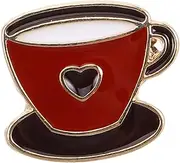 [CATIEBYE] Metal Brooch Lapel Pin Novelty Coffee Cup Design for Suit Accessories Enthusiast Present