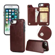 Slim Fit Leather Wallet Case for iPhone 6/6S/6plus/6s plus-Brown