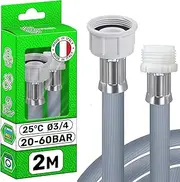 Inlet Hose Extension for Washing Machine Hose Dishwasher Hose 2 m Connections Diameter 3/4 Inch Pressure from 20 to 60 Bar Temperatures up to 25 °C Made in Italy ONIX TECH