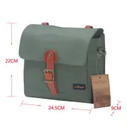TOURBON Waterproof Canvas Bicycle Handlebar Tote Bag City Basket Shoulder Pack