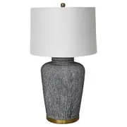 [Florabelle Living] Black Bubble Ceramic Table Lamp W/ Shade