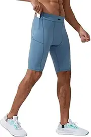 [BreakEgg] Men's Compression Pants Moisture Wicking Base Layers Flexibility Mens Active Sports and Workouts Shorts
