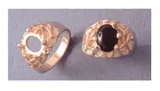 (10x8-20x15) 14kt White or Yellow Gold Oval Cab Freeform Ring Setting Size 10-12