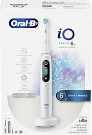 Oral-B iO 8 Gentle Care Sensitive Electric Toothbrush with Travel Case, Magnetic Charger, White