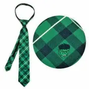 Marvel Comics Incredible Hulk Green Plaid Boys'/Unisex Zipper Silk Tie New