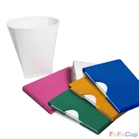 在飛比找有設計U design優惠-FOFOCUP折折杯｜台灣創意杯身可折8oz折折杯-粉+藍+