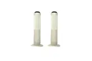 Bulletproof 140mm Mountain Bike Mushroom Grips with end plug White