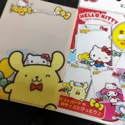 Sanrio Hello Kitty 50th Anniversary Mini Clear File Pom Pom Purin Daiso New