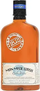 18.21 Man Made Original Absolute Mahogany 3-in-1 Body Wash, Shampoo, & Conditioner for Men, All Hair & Skin Types, Strengthens and Moisturizes in a Manly Aroma, 18 oz