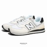 在飛比找蝦皮商城優惠-NEW BALANCE 休閒鞋 574 黑白 皮革 復古 運