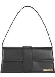 Jacquemus Le Bambino Long Leather Top Handle Bag, Bag, Black, Leather One Size
