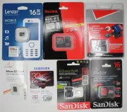 NEW Lot Of 7x SanDisk Samsung Lexar MicroSD & MicroSDHC Memory Cards
