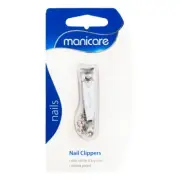 Manicare Nail Clippers + Nail File & Key Chain Curved Cutting Edge 44600