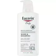 Eucerin Baby Wash & Shampoo Pro-Vitamin B5 & Natural Shea Butter 13.5 Oz 3 Pack