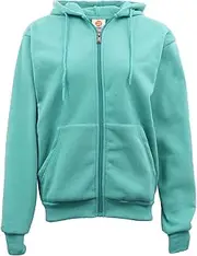 Adult Unisex Zip Plain Fleece Hoodie Hooded Jacket Mens Sweatshirt Jumper XS-8XL
