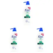 3PK Head & Shoulders 550ml Anti Dandruff Shampoo & Conditioner 2in1 Scalp Care