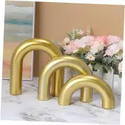 3Pcs Gold Arch Decorative Objects Statue, Coffee Table Bookshelf Aesthetic