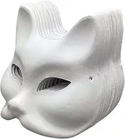 Fox Masks Therian Masks made of White Paper for DIY Painting