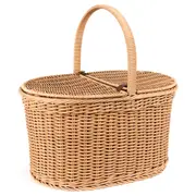 Icon Chef Handwoven Picnic Basket with Handles
