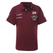 NRL 2023 Media Polo Shirt - Manly Sea Eagles - Maroon - YOUTH - DYNASTY